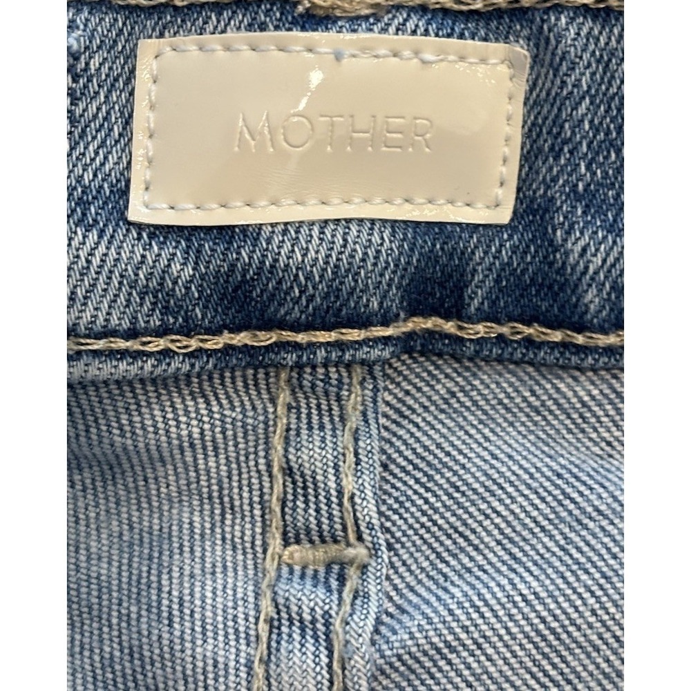 MOTHER Insider Crop Step Fray Jeans Love In A Boat Wash Women's 31 Raw‎ Hem - Picture 11 of 12